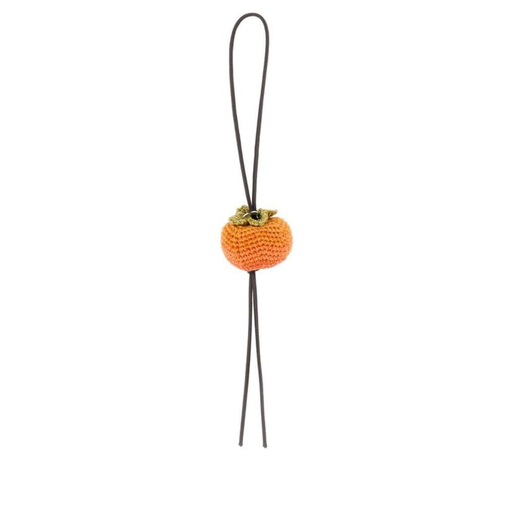 Jw Anderson Men Orange Crochet Persimmon Charm